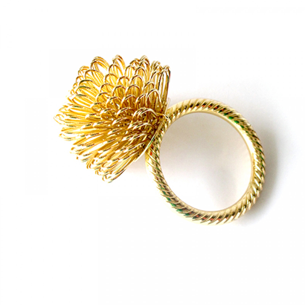 Кольцо для салфеток Gold Flower-0