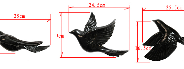 Настенный декор Bird Black-7461