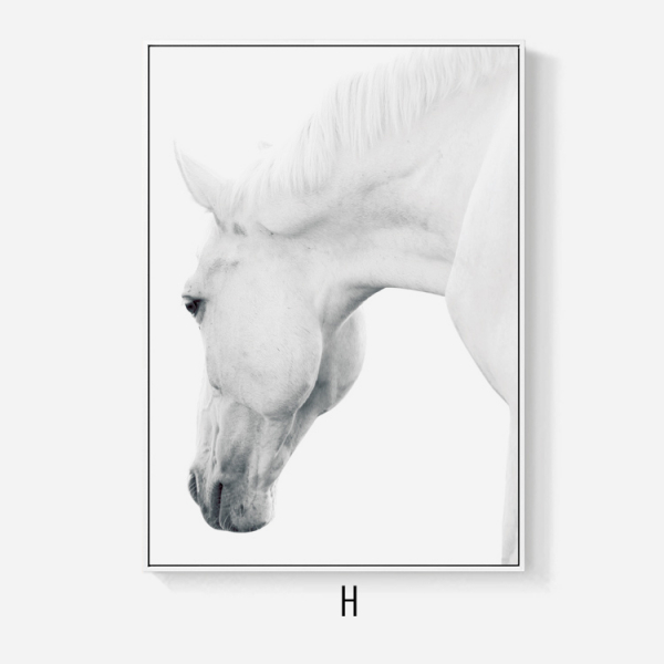 Картина в раме Horses White-11409