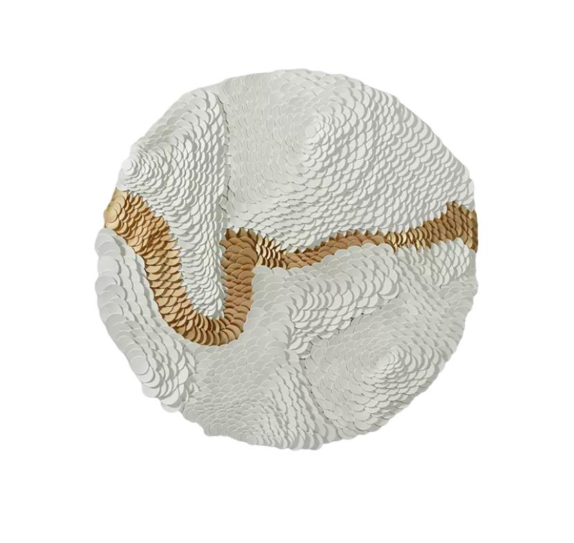 Настенный декор 3D Fleuron White