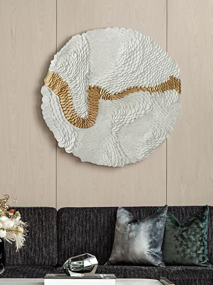 Настенный декор 3D Fleuron White